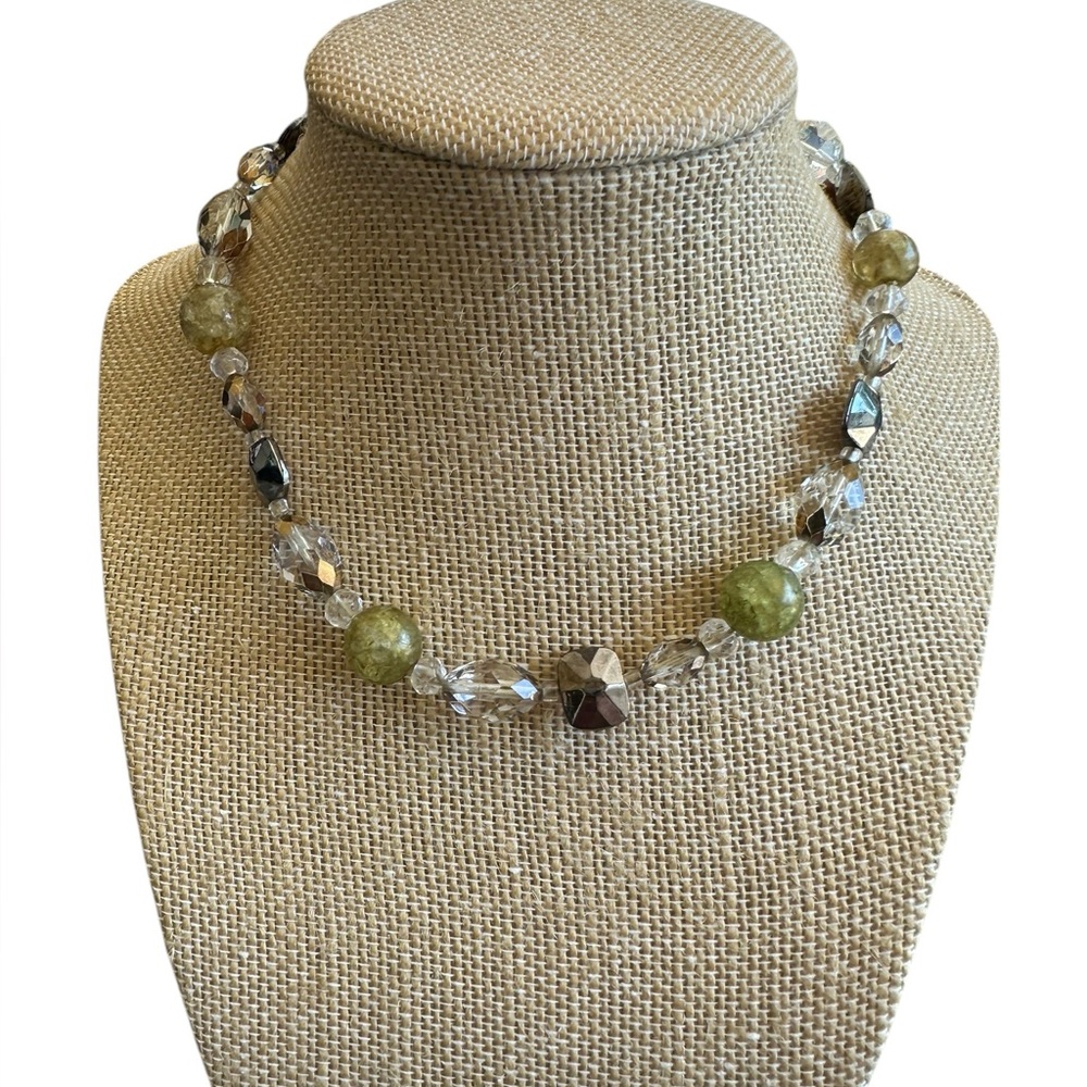 Vintage Earth Tones Multi Shaped Beaded Short Necklace